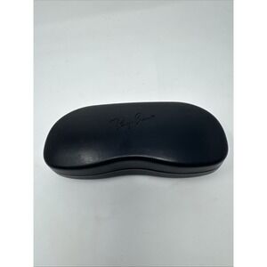 Ray-Ban Aviator Black Clamshell Eyeglass Sunglasses case Gray Interior